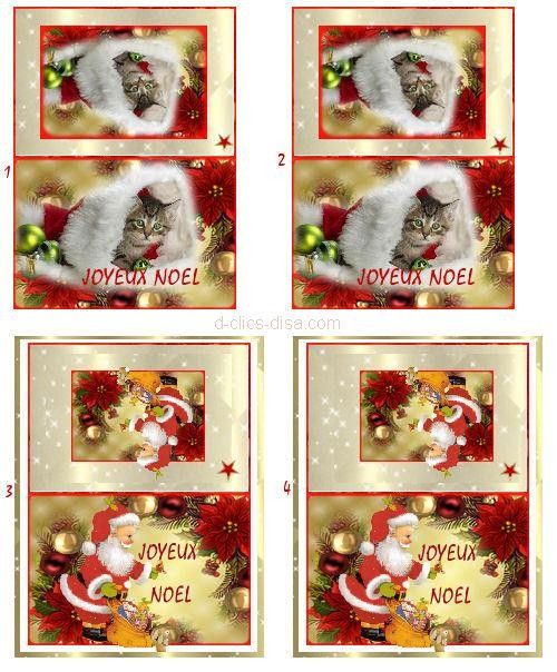 Etiquettes cadeaux de Noël, chat Père Noël, Tribu de chats
